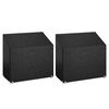 vidaXL Housses de banc de jardin 2 pcs 8 &oelig;illets 130x70x70/88 cm PE