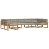 vidaXL Ensemble de canap&eacute;s d'ext&eacute;rieur 7 pc Blanc et gris clair