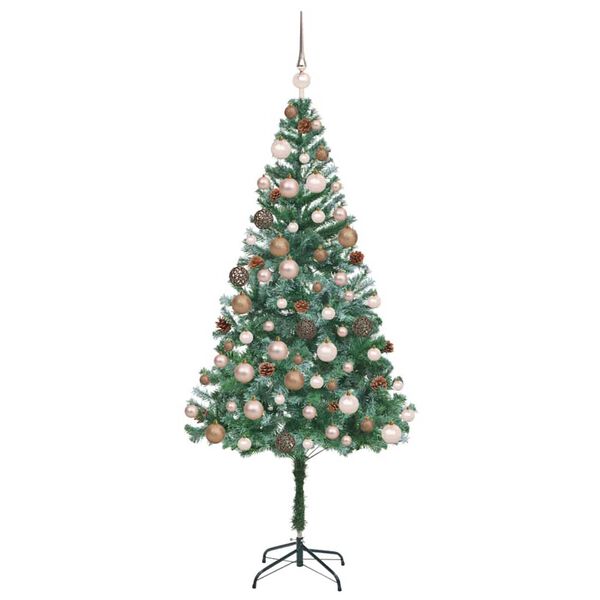 vidaXL Sapin de No&euml;l artificiel avec 300 LED Vert 180 cm PVC et Acier