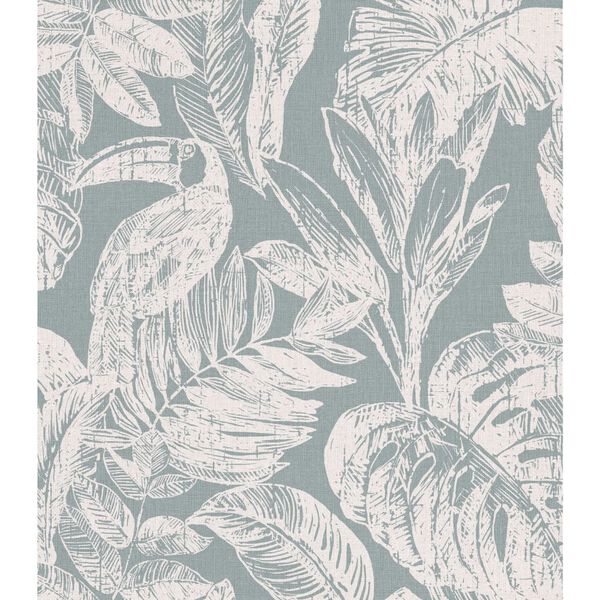 DUTCH WALLCOVERINGS Papier peint Rebecca Gris et blanc