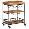 vidaXL Chariot de bar 60x40x80 cm bois massif d'acacia et fer