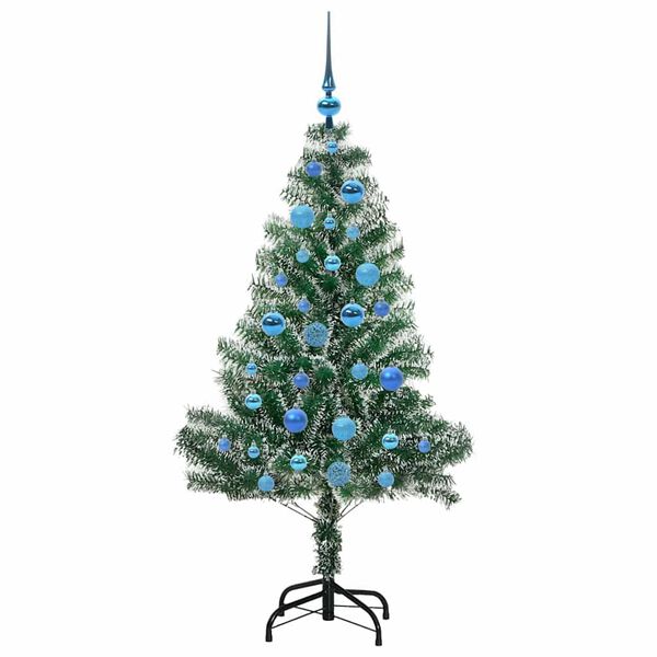 vidaXL Arbre de No&euml;l artificiel floconn&eacute; de neige avec lumi&egrave;re LED