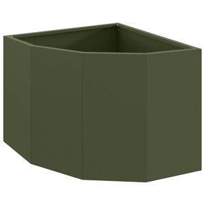 vidaXL Jardini&egrave;re d'Angle Vert olive 45 x 45 x 35 cm Acier
