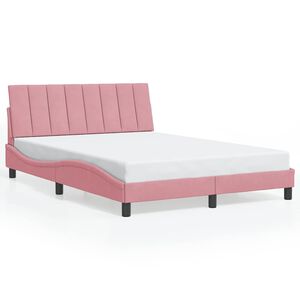 vidaXL Cadre de lit sans matelas Hanko rose 120x200 cm velours