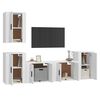vidaXL Ensemble de meubles TV 5 pcs Blanc Bois d'ing&eacute;nierie