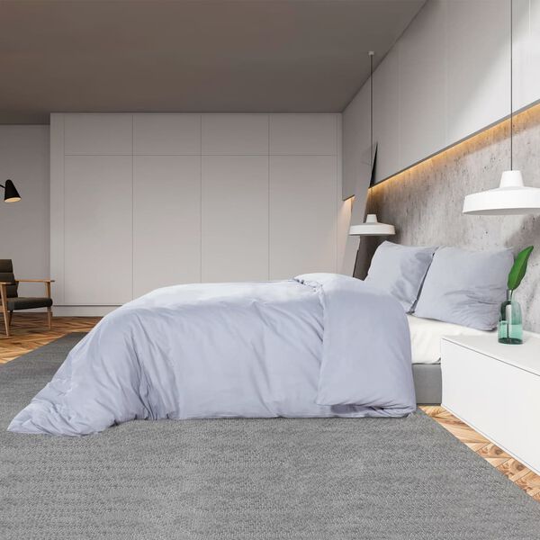 vidaXL Ensemble de housse de couette Gris 240x220 cm Microfibre l&eacute;g&egrave;re