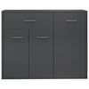 vidaXL Buffet gris brillant 88x30x70 cm bois d'ing&eacute;nierie