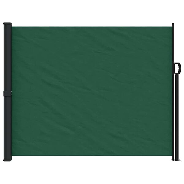 vidaXL Auvent lat&eacute;ral r&eacute;tractable vert fonc&eacute; 160x500 cm