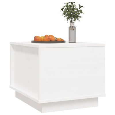 vidaXL Table basse Blanc 40x50x35 cm Bois massif de pin