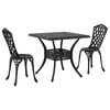 vidaXL Ensemble de tables de jardin 3 pcs Noir Aluminium coul&eacute;