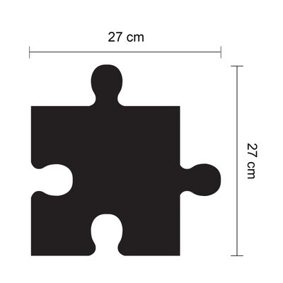 WALPLUS Autocollant de décoration tableau noir Puzzle 54x54 cm Noir