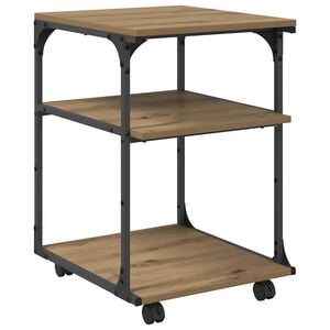 vidaXL Support d'imprimante Ch&ecirc;ne artisanal 43 x 48 x 64 cm