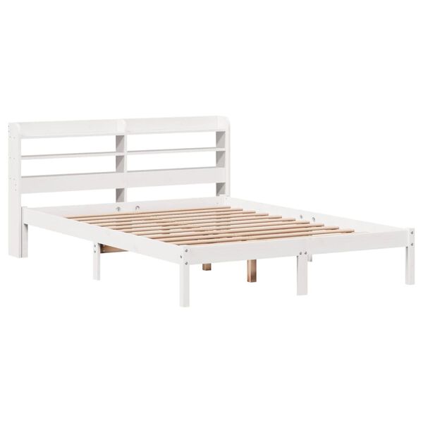 vidaXL Cadre de lit sans matelas blanc 120x200 cm bois de pin massif