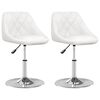 vidaXL Chaises &agrave; manger lot de 2 blanc similicuir