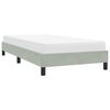 vidaXL Cadre de lit sans matelas gris clair 100x220 cm velours