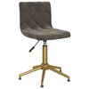 vidaXL Chaises pivotantes &agrave; manger lot de 2 gris fonc&eacute; velours