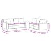 vidaXL Ensemble de canapés 2 pcs avec coussins crème similicuir