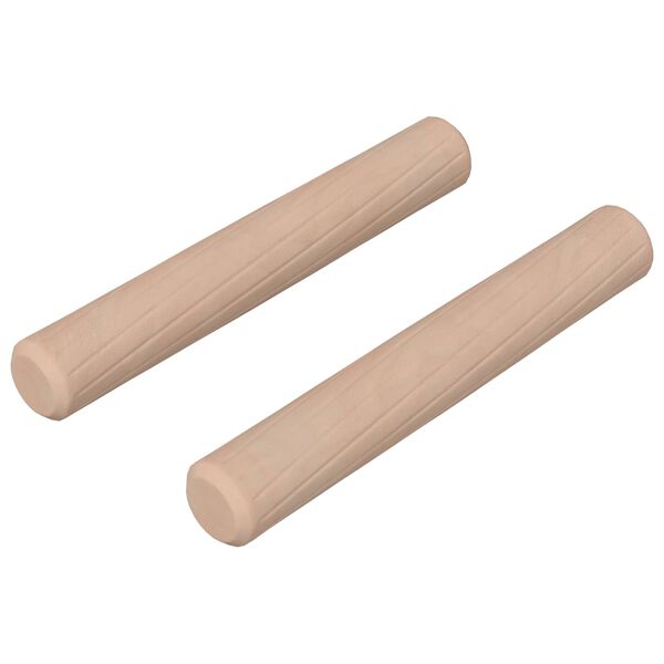 vidaXL Chevilles en bois 2 pcs Naturel &Oslash; 6 x 40 mm Bois Massif
