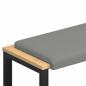 vidaXL Coussin de banc Velours Textur&eacute; Gris fonc&eacute; Profondeur 35 cm