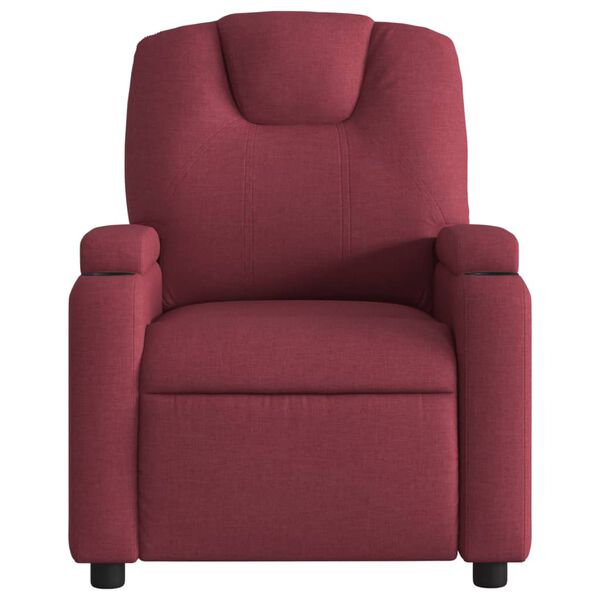 vidaXL Fauteuil de massage inclinable Rouge bordeaux Tissu