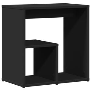 vidaXL Table d'appoint Noir 50x30x50 cm Bois d'ing&eacute;nierie