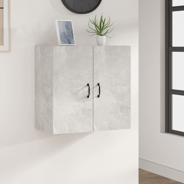 vidaXL Armoire murale Gris b&eacute;ton 60x31x60 cm Bois d'ing&eacute;nierie