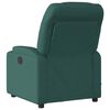vidaXL Fauteuil de massage inclinable Vert fonc&eacute; Tissu