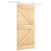 vidaXL Porte coulissante 95 x 210 cm Bois de pin massif (non trait&eacute;)