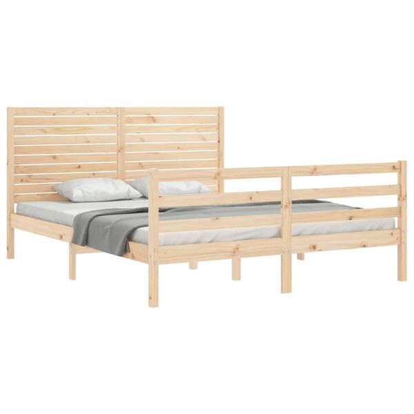 vidaXL Cadre de lit sans matelas 160x200 cm bois massif