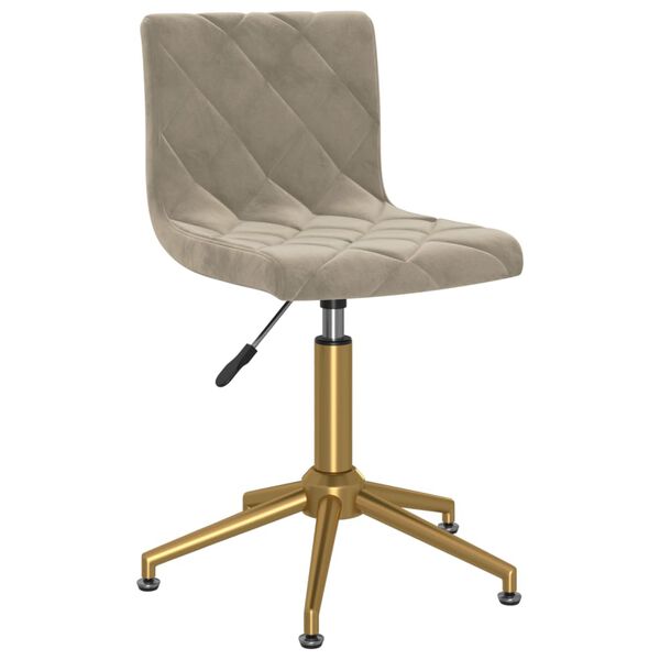 vidaXL Chaises pivotantes &agrave; manger lot de 2 gris clair velours