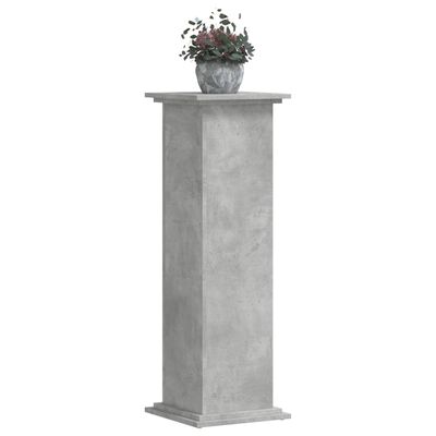 vidaXL Support pour plantes gris béton 33x33x100 cm bois d'ingénierie