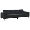 vidaXL Canap&eacute; de salon Noir 250 x 77 x 76 cm