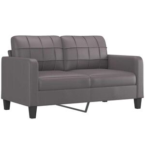 vidaXL Canap&eacute; &agrave; 2 places Gris 140 cm Similicuir