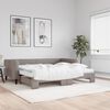 vidaXL Lit de jour avec gigogne et matelas taupe 90x200 cm tissu