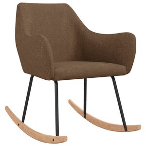 vidaXL Chaise &agrave; bascule Marron Tissu