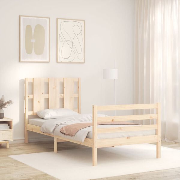 vidaXL Cadre de lit sans matelas 100x200 cm bois massif