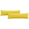 vidaXL Coussins de canap&eacute; 2 pc tissu Jaune clair 145 x 40 cm