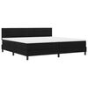 vidaXL Lit &agrave; ressorts avec matelas Noir 200 x 200 cm tissu
