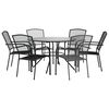 vidaXL Ensemble de chaises de jardin empilables 7 pcs anthracite