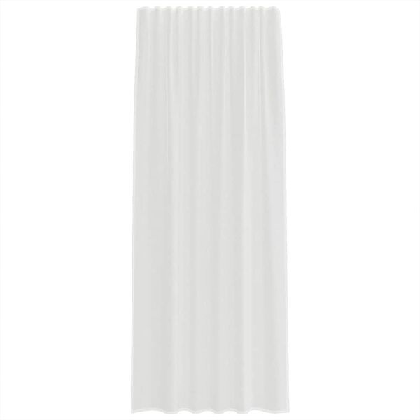 vidaXL Rideaux en voile avec passe-tringles 2 pcs blanc