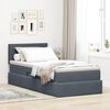 vidaXL Lit de Rangement avec matelas Gris fonc&eacute; 100 x 200 cm Velours