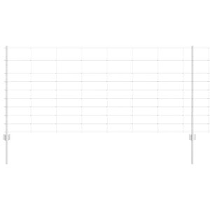 vidaXL Cl&ocirc;ture sauvage ext&eacute;rieure avec poteaux 25 x 1 m Argent&eacute; Maille
