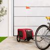 vidaXL Remorque de v&eacute;lo pour animaux de compagnie rouge et noir