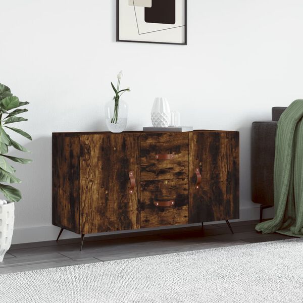 vidaXL Buffet ch&ecirc;ne fum&eacute; 100x36x60 cm bois d'ing&eacute;nierie