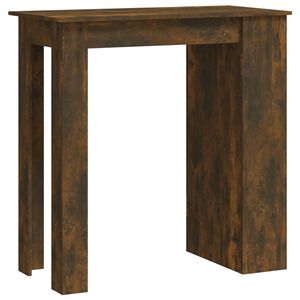 vidaXL Table de bar et &eacute;tag&egrave;re de rangement Ch&ecirc;ne fum&eacute; 102x50x103,5 cm