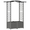 vidaXL Lit &Eacute;lev&eacute; avec Treillis et Toit Gris clair 125 x 40 x 138 cm PP