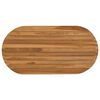 vidaXL Plateau de table 90 x 45 x 3,5 cm ovale Bois de teck massif