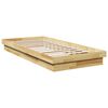 vidaXL Cadre de lit sans matelas 100x200 cm bois massif de ch&ecirc;ne