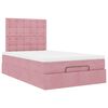 vidaXL Cadre de lit ottoman avec matelas rose 120x200 cm velours