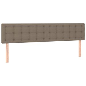 vidaXL T&ecirc;tes de lit 2 pcs Taupe 100x5x78/88 cm Tissu